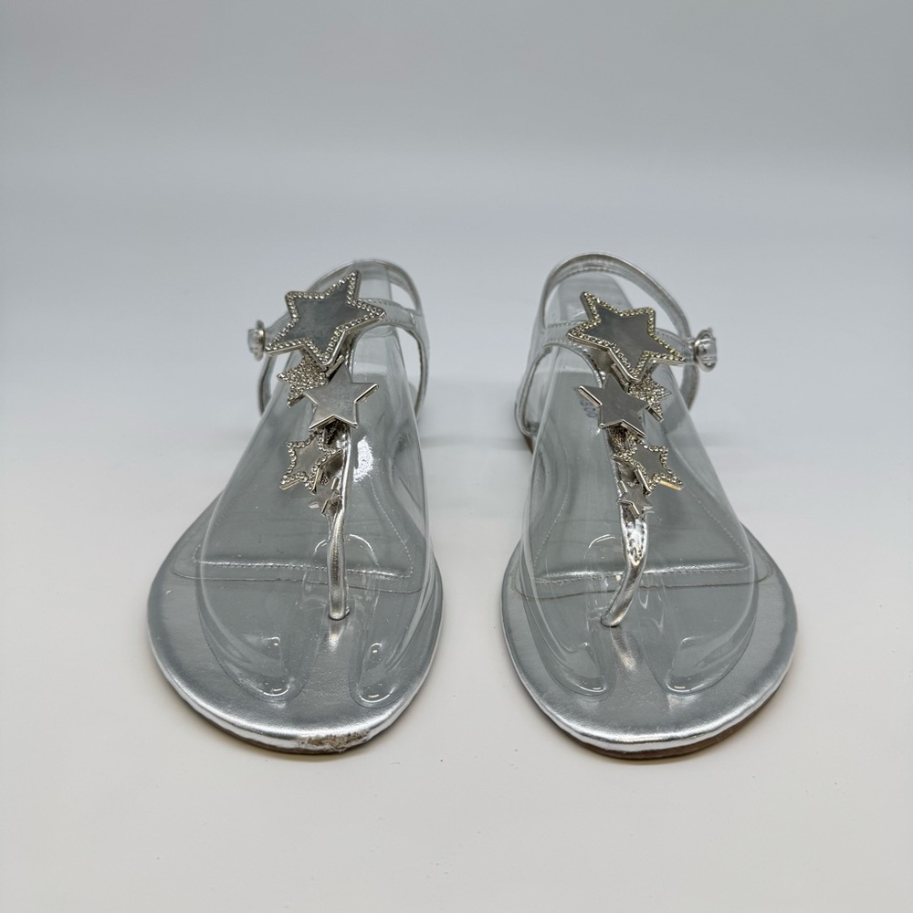 Bamboo Silver Star Sandals – Size 8.5 (Like New, with Box)